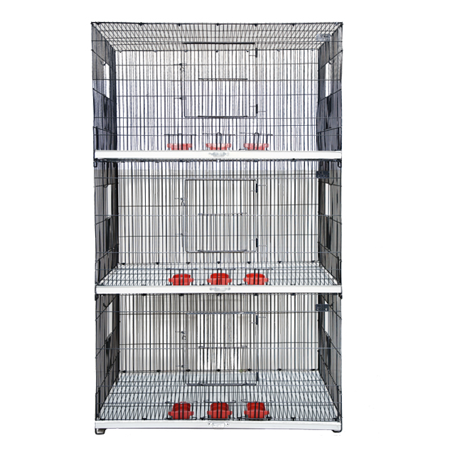 Folding Heavy Weight Bird Cage 48×24×24 – 3 Portion, 10 Number Wire